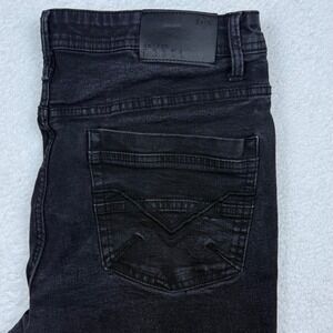 Artful Rebel Mens Black Wash Slim Fit Jeans Size 34W x 30L Denim Pants